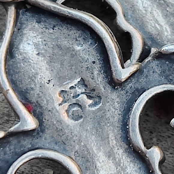 Vintage Sterling Fleur De Lis Earrings - Picture 2 of 5